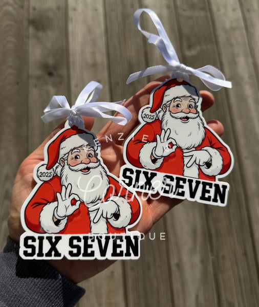 Customized Acrylic santa 67 ornament