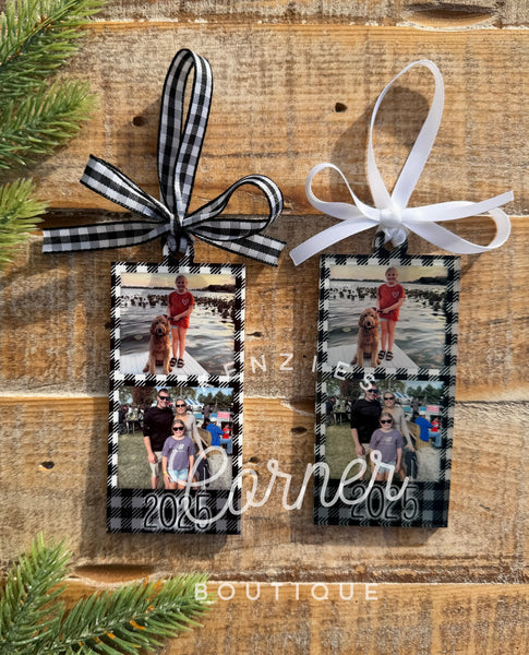 Blank Acrylic photo strip ornament MM
