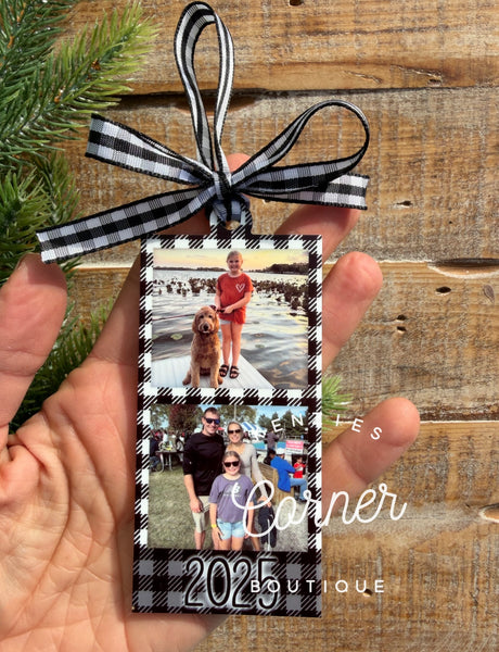 Blank Acrylic photo strip ornament MM