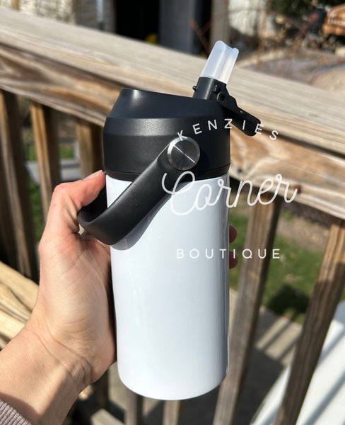 Blank 12 oz water bottle with STRAW lid tumbler for sublimation