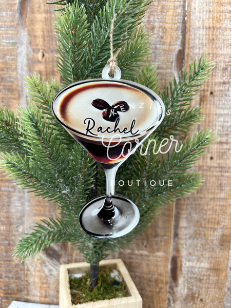 Blank Acrylic espresso martini and other cocktail ornaments