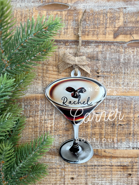 Blank Acrylic espresso martini and other cocktail ornaments