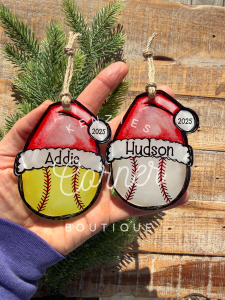 Blank Acrylic cheer and sports ornaments