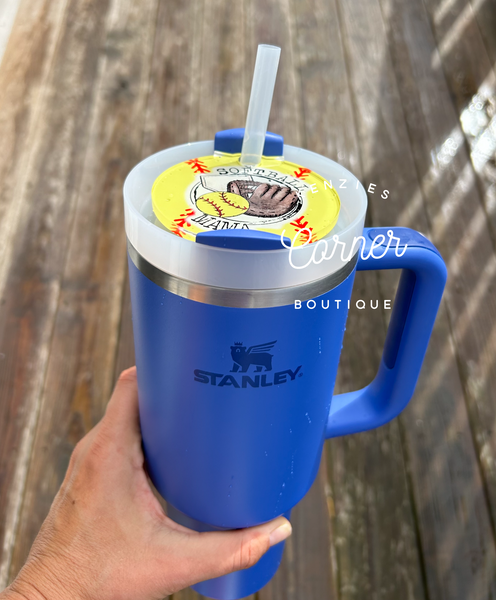 Blank Acrylic 40 oz name plate topper LARGE CIRLCE