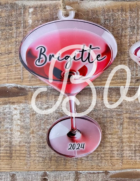 Blank Acrylic espresso martini and other cocktail ornaments