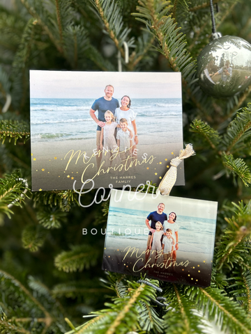 Blank Acrylic rectangle and square tag for Christmas card ornaments (or anything else you want)