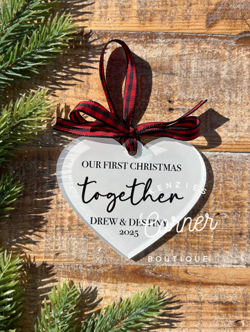 Blank Acrylic heart ornament  tag