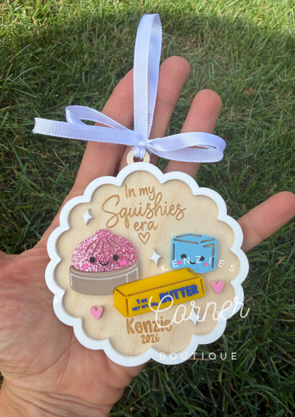 Customized Squishy wood and acrylic ornament