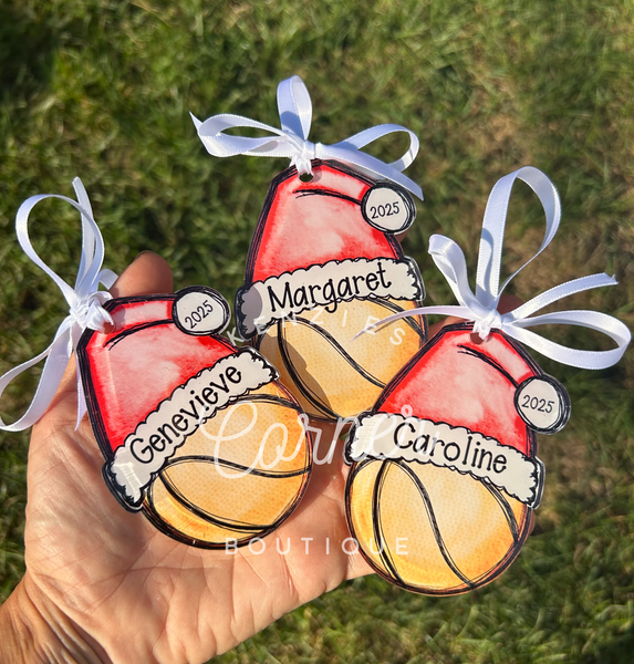 Customized Acrylic cheer and sports ornaments