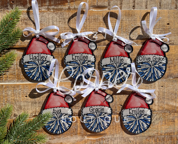 Blank Acrylic cheer and sports ornaments