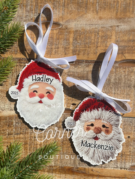 Blank Acrylic yarn Santa ornaments