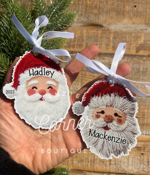 Blank Acrylic yarn Santa ornaments