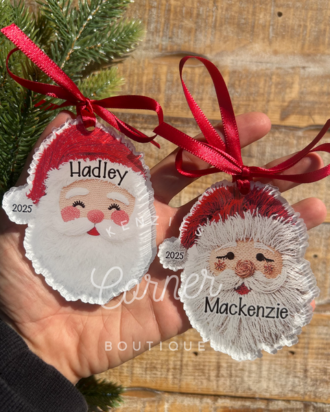 Blank Acrylic yarn Santa ornaments