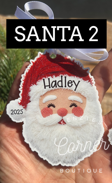 Blank Acrylic yarn Santa ornaments