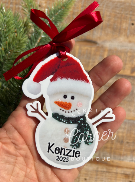Blank Acrylic yarn snowmen ornaments