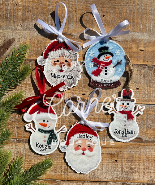 Blank Acrylic yarn snowmen ornaments