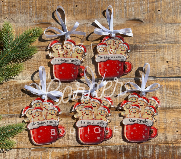 Blank Acrylic Gingerbread mug ornament