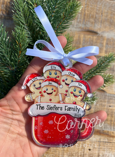 Blank Acrylic Gingerbread mug ornament
