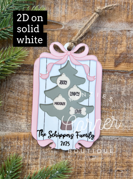 Blank Acrylic MM Christmas tree with ornaments Ornament