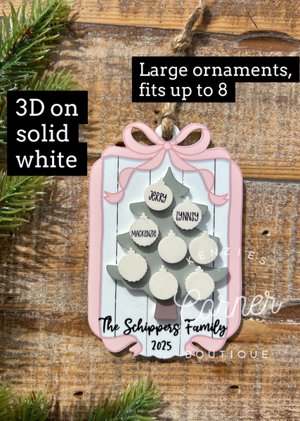 Blank Acrylic MM Christmas tree with ornaments Ornament