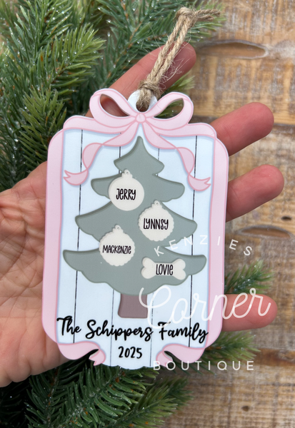 Blank Acrylic MM Christmas tree with ornaments Ornament