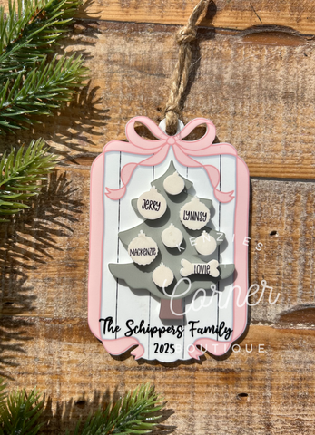 Blank Acrylic MM Christmas tree with ornaments Ornament