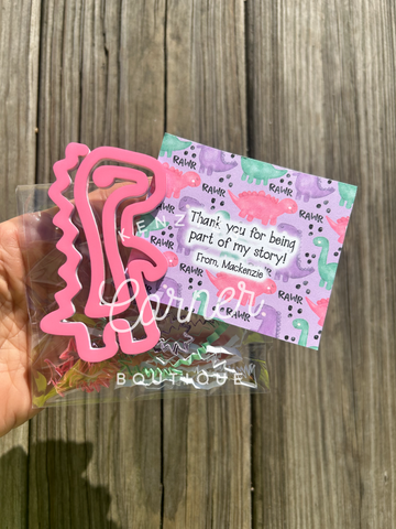 Blank Acrylic paper clip bookmark / bag clip paperclip dinosaur