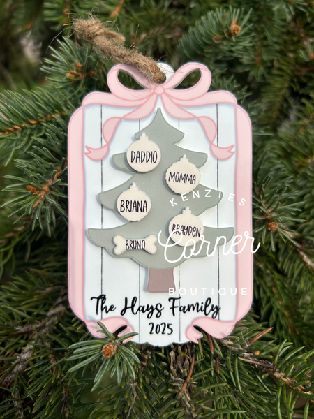 Blank Acrylic MM Christmas tree with ornaments Ornament