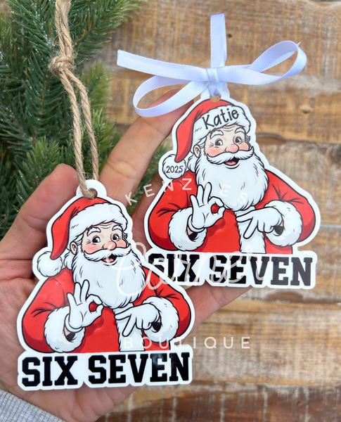 Customized Acrylic santa 67 ornament