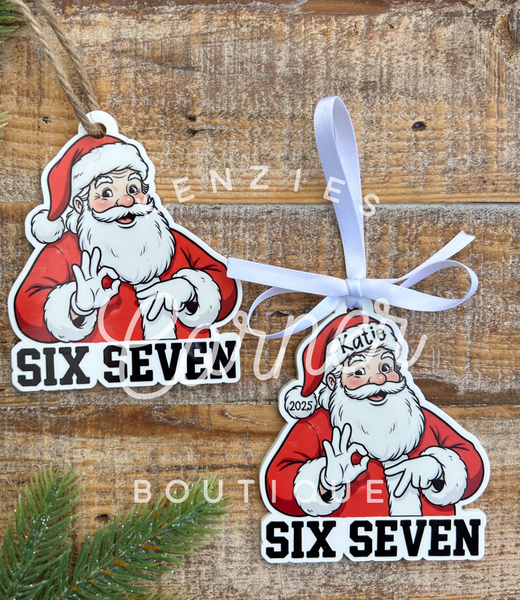 Customized Acrylic santa 67 ornament