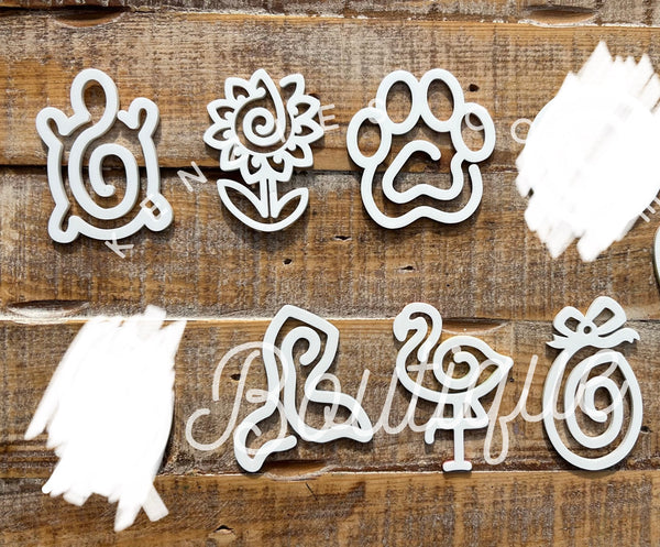 Blank Acrylic paper clip bookmark / bag clip paperclip shapes