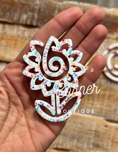 Blank Acrylic paper clip bookmark / bag clip paperclip shapes