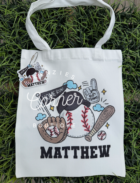 Blank Acrylic baseball collage bag tag or charm MM