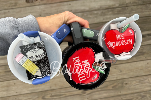 Blank Acrylic 40 oz name plate topper APPLE