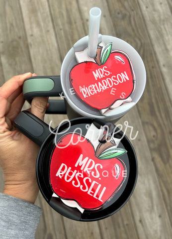 Blank Acrylic 40 oz name plate topper APPLE