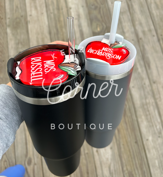 Blank Acrylic 40 oz name plate topper APPLE