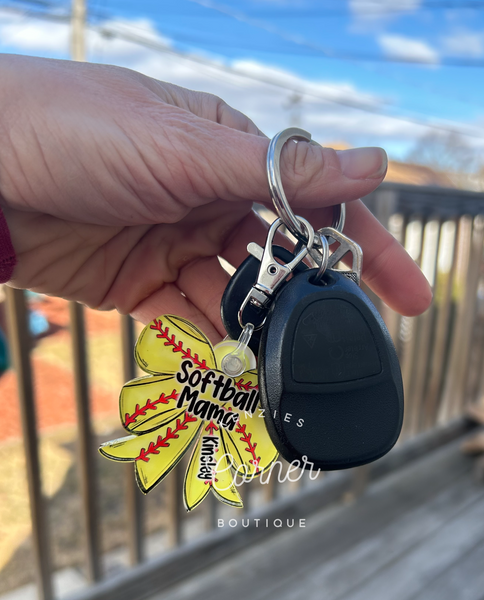 Blank Acrylic bow keychain