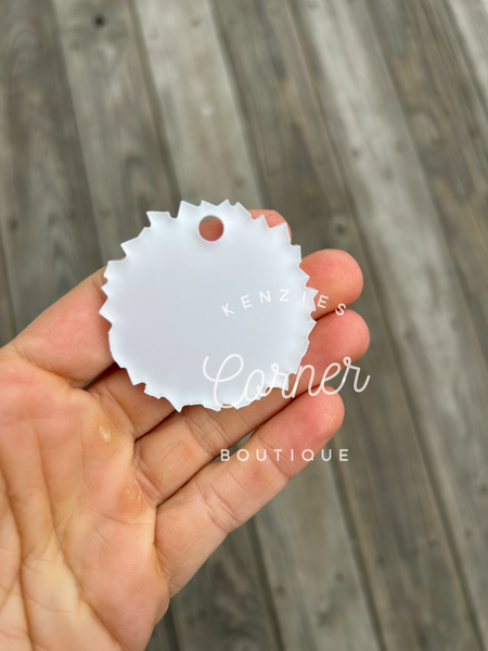 Blank Acrylic pom Pom keychain