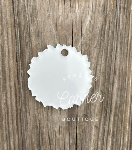 Blank Acrylic pom Pom keychain