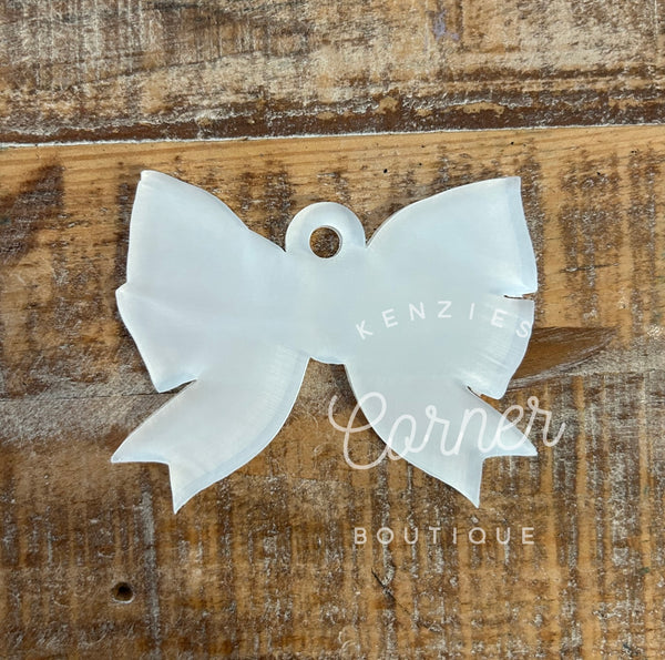 Blank Acrylic sports bow keychain MM