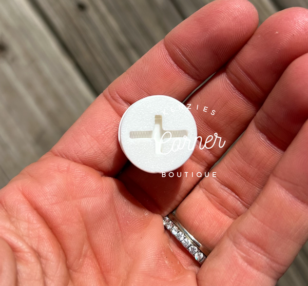 Perfect fit Bag tag plugs- flat back and keyring holder and metal wire keyrings