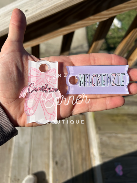 Blank Acrylic 40 oz name plate topper ballet slipper