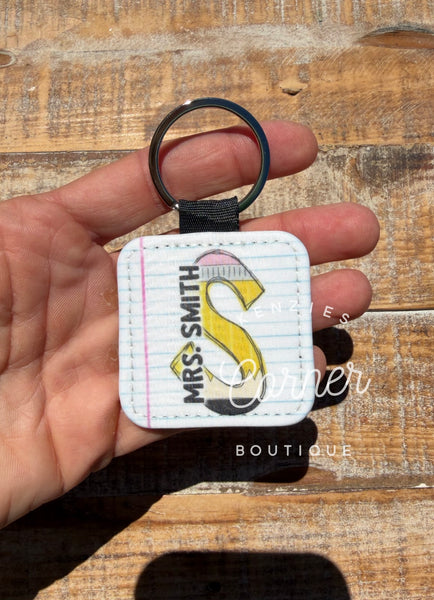 Blank sublimation glitter keychain key chain