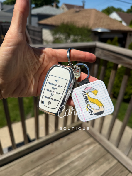 Blank sublimation glitter keychain key chain