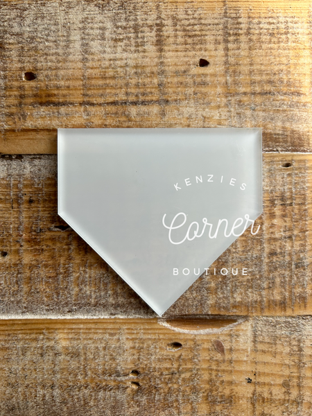 Blank Acrylic home plate bag tag or charm