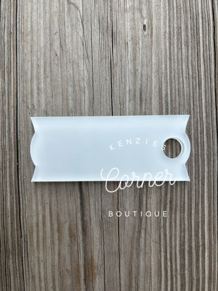 Blank Acrylic 40 oz name plate topper