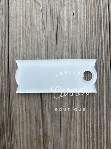Blank Acrylic 40 oz name plate topper