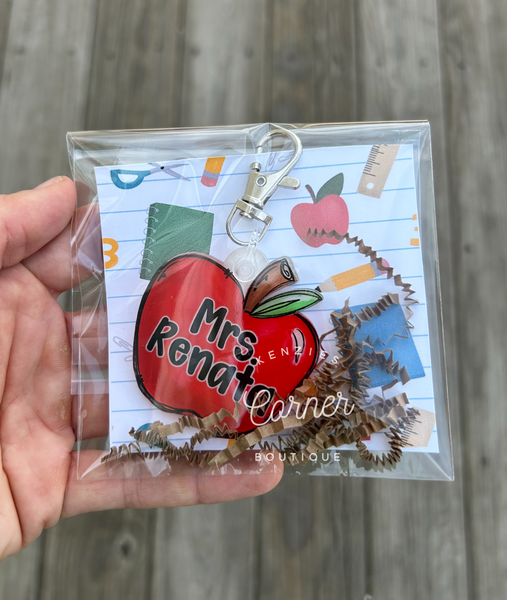 Blank Acrylic apple keychain