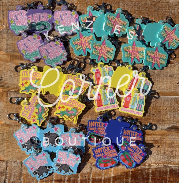 Completed Acrylic keychain shapes