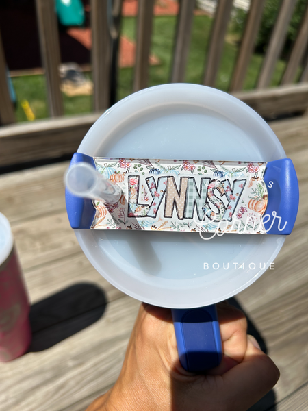 Blank Acrylic 40 oz name plate topper